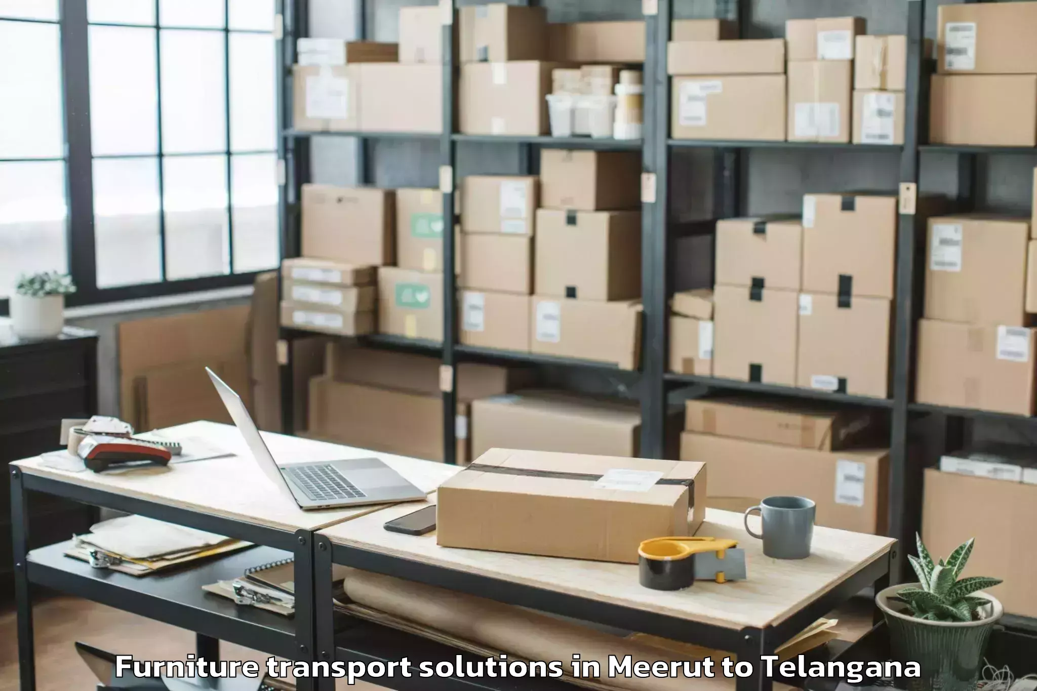 Meerut to Mahabub Nagar Furniture Transport Solutions